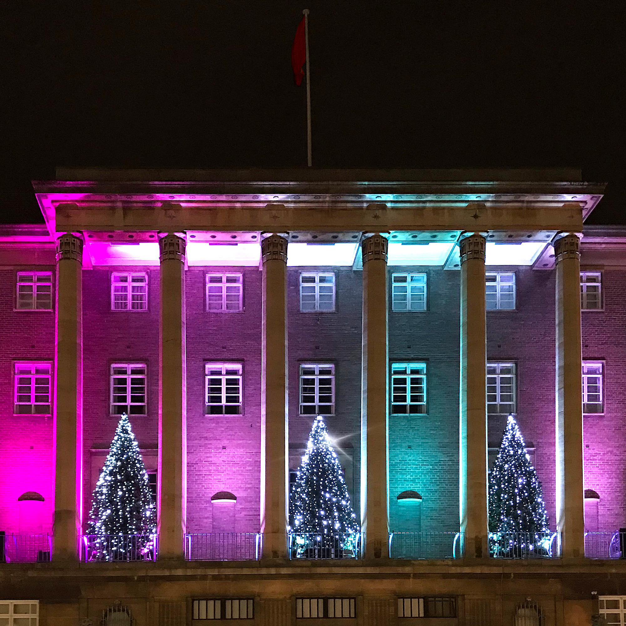 Norwich City Hall - Christmas Lighting and Maintenance